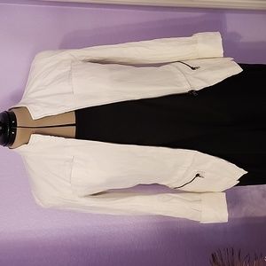 T Tahari White Zipper Daughty Jacket With Black Slip Dress Size 8